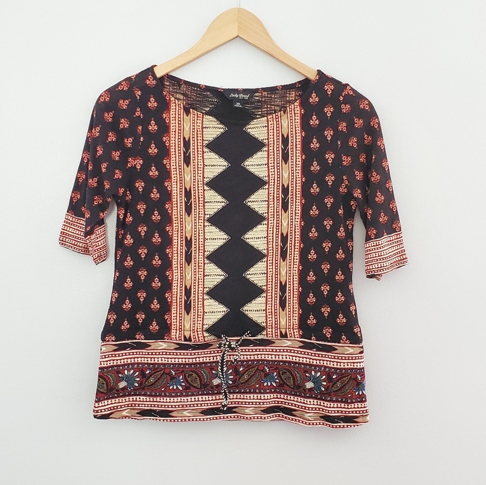 Lucky Brand half sleeve tshirt black xsmall